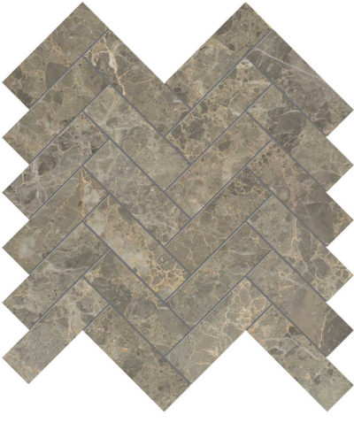 Velutto Ash 1.25×4 Herringbone Mosaic
