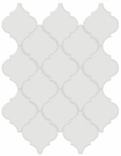Vintage Grey Glossy Arabesque Mosaic | Tile Center