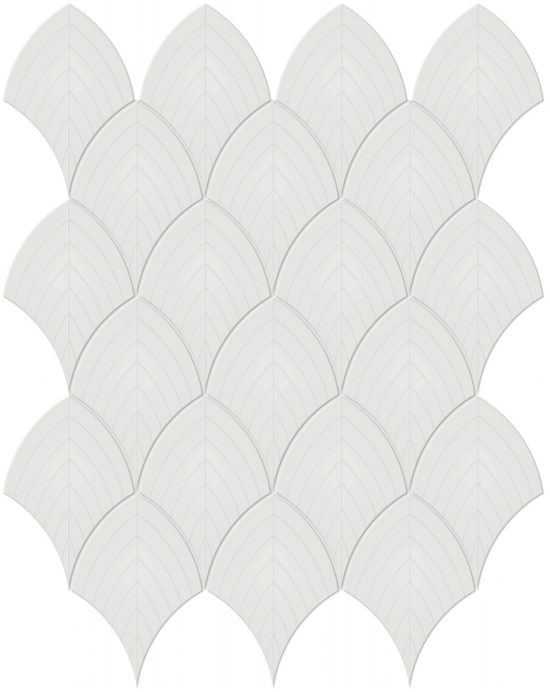 Vintage Grey Glossy Scallop Mosaic | Tile Center