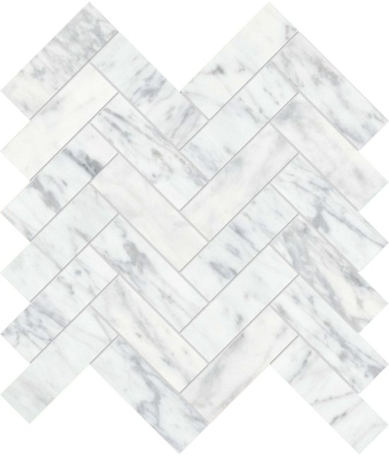 Virtue Bianco 1.25×4 Herringbone Mosaic