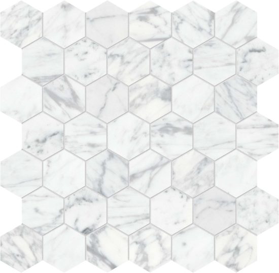 Virtue Bianco 2 Hexagon Mosaic | Tile Center