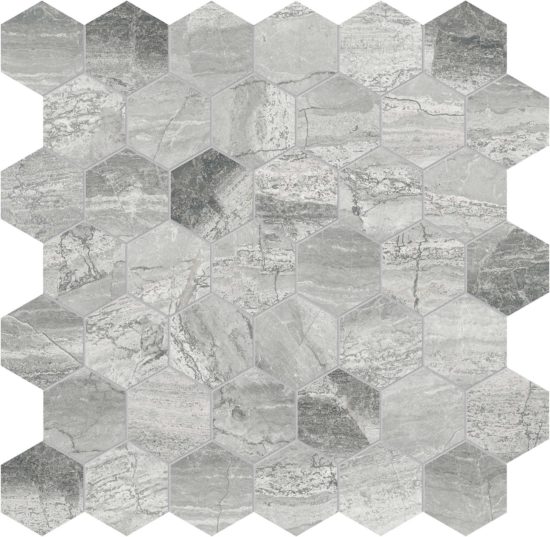 Volcana Notte 2 Hexagon Mosaic | Tile Center