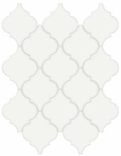 White Glossy Arabesque Mosaic | Tile Center