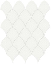 White Glossy Scallop Mosaic | Tile Center
