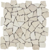 White Mini Opus Interlocking Mosaic Sheet | Tile Center