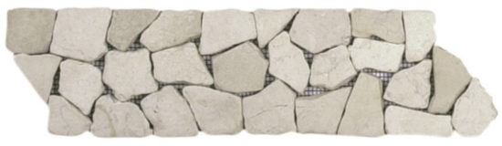 White Opus Mosaic Interlocking Border | Tile Center