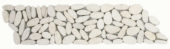 White Sliced Matte Pebble Interlocking Border | Tile Center