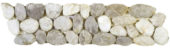White Sliced Polished Pebble Interlocking Border | Tile Center