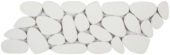 White Sliced Reconstituted Pebble Mosaic Interlocking Border | Tile Center