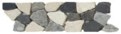 White/Grey/Black Opus Mosaic Interlocking Border | Tile Center