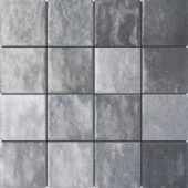 Zellige Glazed Ceramic Grey Mix 3"x3" | Tile Center