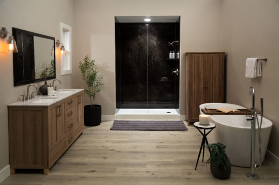 Black Ice Gloss Shower Wall Kit 36x60x94
