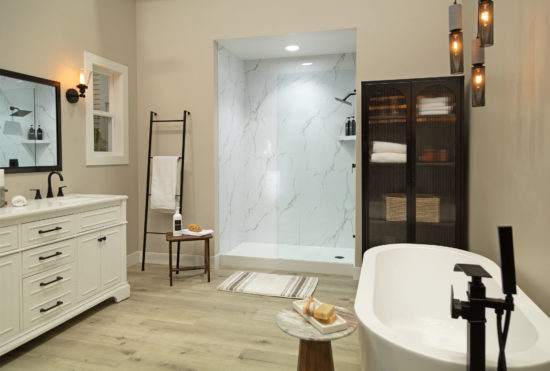 Carrara Marble Gloss Shower Wall Kit 30x60x94