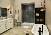 Cracked Slate Gloss Shower Wall Kit 32x60x94 | Tile Center