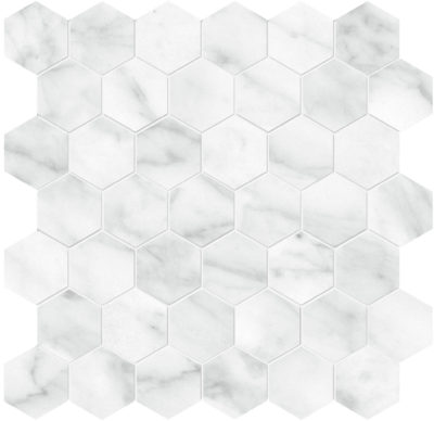 Plata Carrara Abisso 2 Hexagon Polished
