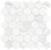 Royal Stoneworks 2" Crown Calacatta Hex | Tile Center