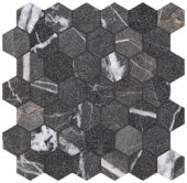Royal Stoneworks 2" Regal Black Vein Hex | Tile Center