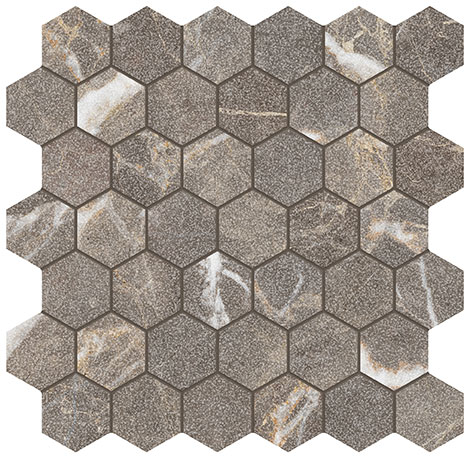 Royal Stoneworks 2" Regal Brown Marble Hex