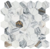 Royal Stoneworks 2" Regal White Vein Hex | Tile Center