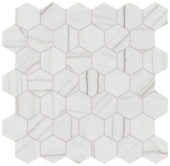 Royal Stoneworks 2" Tuscan White Vein Hex | Tile Center