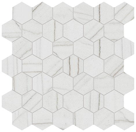 Royal Stoneworks 2" Tuscan White Vein Hex
