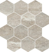 Saturnia 3x3 Hex Silver Matte | Tile Center