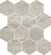 Saturnia 3x3 Hex Silver Matte | Tile Center