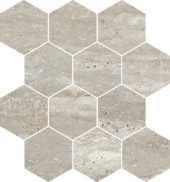 Saturnia 3x3 Hex Silver Matte | Tile Center