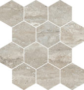 Saturnia 3x3 Hex Silver Matte | Tile Center