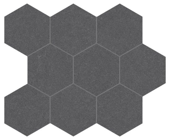 Serena 4" Hex Flint | Tile Center