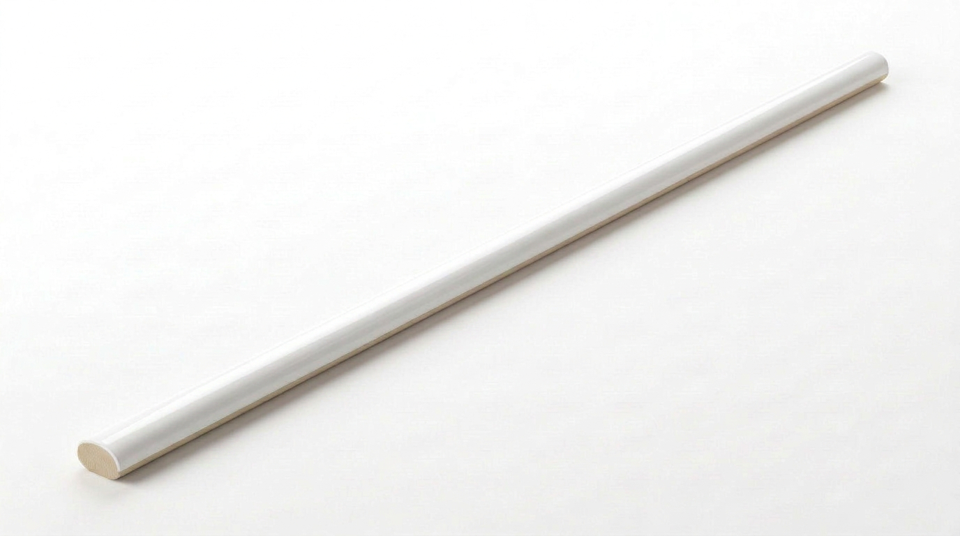 Sausalito 0.39X9 White Gloss Trim | Tile Center