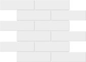 White Brick Pattern Glossy Glazed Ceramic 2"x6" | Tile Center