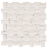 Treasure II Perfect Calacatta 1x2 Basketweave | Tile Center