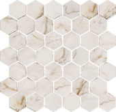Treasure II Perfect Calacatta 2" Hex Carved | Tile Center
