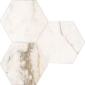 Treasure II Perfect Calacatta 6" Hex Carved | Tile Center